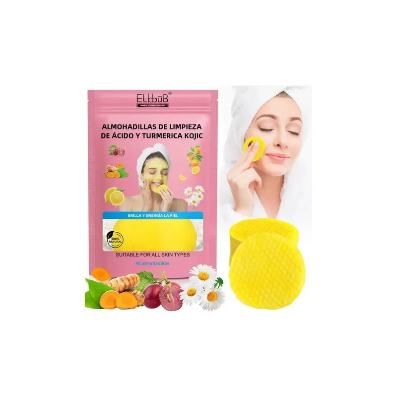 Limpieza Natural Kit 2 Almohadillas Cúrcuma Y Vitaminas 2x40