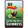Guinness Metal Sign with Iconic Toucan with Football Design â