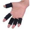 LALAFINA 10pcs Finger Sweatband Sleeves Stretchy Black Finger Protectors for