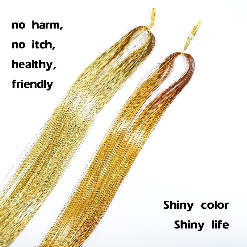 47 Inch Hair Tinsel Kit 13 Colors 2700 Strands Glitter