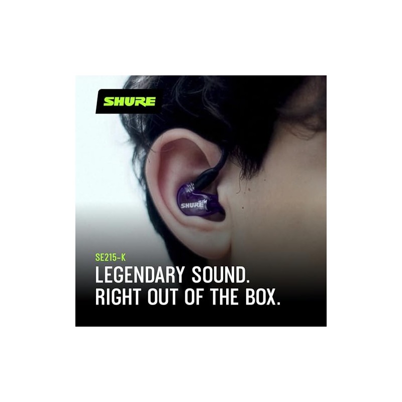 Shure Auriculares Aislantes de Sonido SE215-K, Color Negro