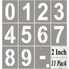 2 Inch Large Number Stencils for Painting - 11 Pack
