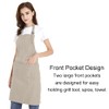TOPTIE Unisex Cotton Canvas Adjustable Chef Kitchen Aprons with 2