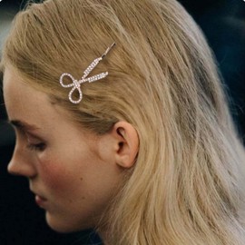 Iaceble Boho Crystal Scissors Hair Clip Pins Gold Cz Side Clip Gold Scissors Bobby Pin Clips Sparkly Rhinestone Hairpin