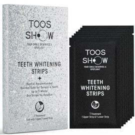 Toos Show Teeth Whitening Strips for Teeth Sensitive, 7 Day Treatment, Tooth Whitening Strips Sensitive,Non-Slip, Dry Strip,White Strips for Teeth Whitening,Residue Free
