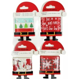 Unbranded Christmas Ribbon Merry Christmas Various Designs Lot of 4 New