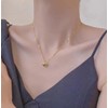 18K Gold Heart Pendant Necklace, Love Gold Plated Jewelry