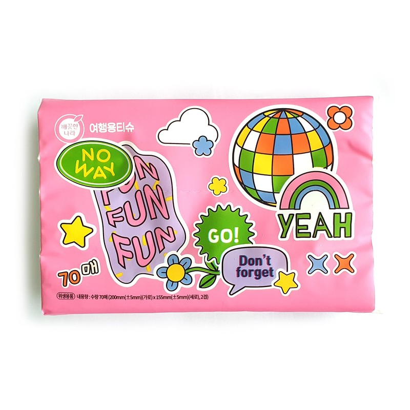 Travel Pocket Tissues Packs (Soft Pack) 70 Sheets per pack