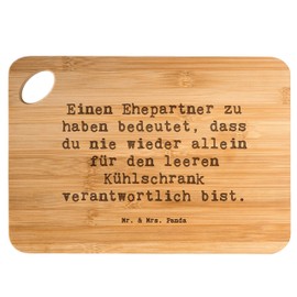 Mr. & Mrs. Panda Bamboo Chopping Board Saying "Ehepartner Team" Gift, Wooden Chopping Board, Heartwarming Sayings, Anniversaries, Family