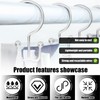 Shower Curtain Hooks, 12 Pcs Metal Double Glide Shower Curtain
