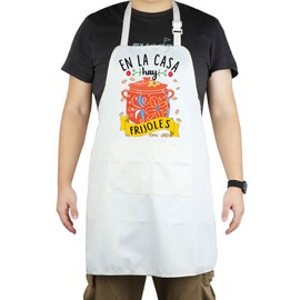 CENWA Latina Gift Spanish Quote Apron With Pockets Spanish Mama Latina Mom Kitchen Gift Latina Mothers Day Gift (EN LA CASA UK)