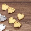 6 Pieces Mini Brass Heart Shaped Photo Locket Pendants Brass