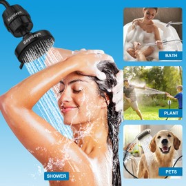 Baynlayn shower filter, removes chlorine, heavy metals and other impurities, vitamin C water softener shower filter for hair and skin