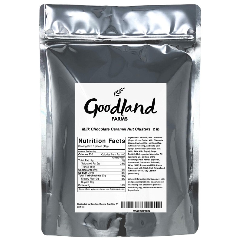 Goodland Farms Milk Chocolate Caramel Nut Clusters, 2 Pounds -
