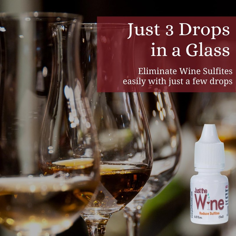 Just the Wine Sulfite Remover Drops (5-Bottle Pack) Just 3
