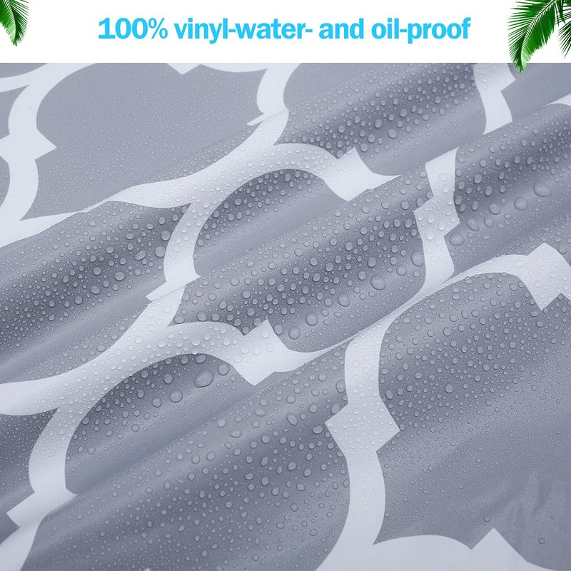 Beenle-Icey Waterproof Round Tablecloth Elastic Edged Fitted Table Cover Wipeable