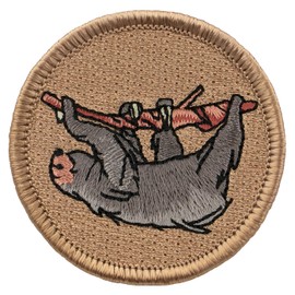 Sloth Patrol Patch - 2" Diameter Round Embroidered Patch (Hook-Fastener)