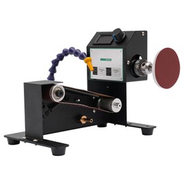 AGULIUM Mini Belt Sander, Speed Adjustable 350W Electric Bench Sanders, 15 Degree Belt Grinder for Water/Dry Grinding, Bench Grinder Polishing Sanding Machine for Wood Metal Working, 0-8500RPM