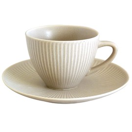 Marusankondo 22391 Cup & Saucer, Coffee Cup, Tea Cup, 7.8 fl oz (200 ml), Brown, Dishwasher Safe, Made in Japan