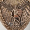 Veronese Design 10 Inch Saint Michael Crested Shield Cold Cast
