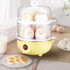 Egg Cooker, Multifunctional Mini Double Egg Cooker for Home, Quick