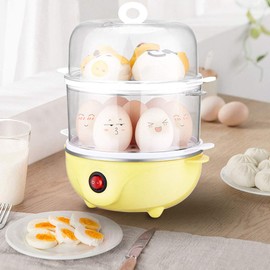 Egg Cooker, Multifunctional Mini Double Egg Cooker for Home, Quick Egg Boiler, Removable, Easy Clean Kitchen Tableware