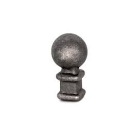 UHRIG Fence Spike with Iron Ball Forged Steel Rustic Wrought Iron Decorative Point, Metal Tip, Spear Tip Height: 65 mm