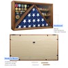 DecoWoodo Large Military Shadow Box Display Case with HD Tempered