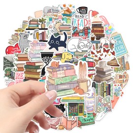 100Pcs Book Stickers, Multi-Style Bookish Stickers Reading Stickers, Waterproof Stickers for Scrapbooking Book Lover Gifts, Booktok Stickers Cute Stickers Laptop Stickers