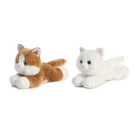 Aurora Bundle of 2 Plush 8.5" Cats - Sugar Too & Sunshine Tabby, Multicolor