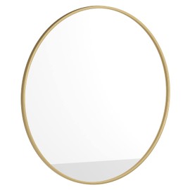 Flash Furniture Julianne Metal Framed Wall Large Accent Mirror for Bathroom, Vanity, Entryway, Dining, Living Room, 36 Inch, Gold