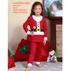 MOMBEBE COSLAND Kid Christmas Pajamas Boy Santa Pjs Set, Santa