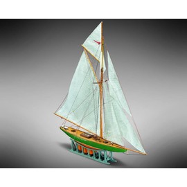 Unbekannt Mini Mamoli Shamrock Wooden Ship Model Kit, Pre-Carved Wooden Hull Scale: 1/170 Length: 310 mm, Height: 318 mm MM63