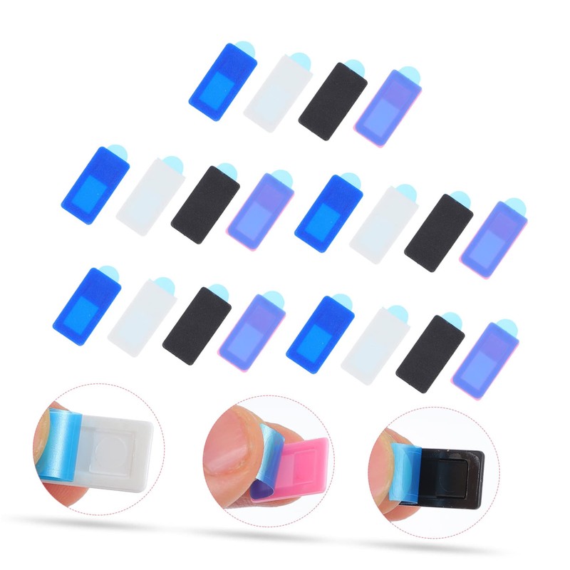 Tofficu 20Pcs Webcam Privacy Covers Sticky Slide for Laptop Phone