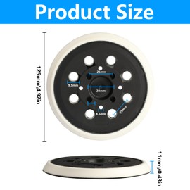 for Bosch Sanding Pads, 125mm 5 Inch 8 Hole Replacement Sander Pads for Bosch PEX 300 AE PEX 400 AE, Hook and Loop Orbital Sanding Disc Backing Padss, for Random Orbital Sander