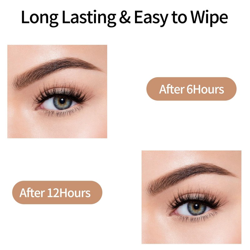 3D Waterproof Eyebrow Pencil with 4 Fork Tips, Microblading Eyebrow