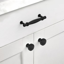 Asidrama 10 Pack 3.75 Inch(96mm) Matte Black Kitchen Cabinet Handles, Cabinet Pulls Kitchen Cabinet Hardware for Cupboard Drawer Pulls