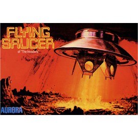 Flying Saucer from the Invaders Aurora Vintage Science Fiction and Fantasy Book Cover Art Poster CANVAS Print