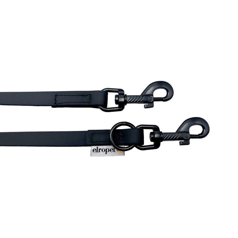 Biothane Dog Lead Black Hook Adjustable for Small Dogs /