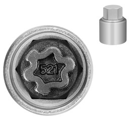 JEUCLEL 521 Wheel Locking Nut Key for VW, Socket (OD 28mm-ID 25mm)