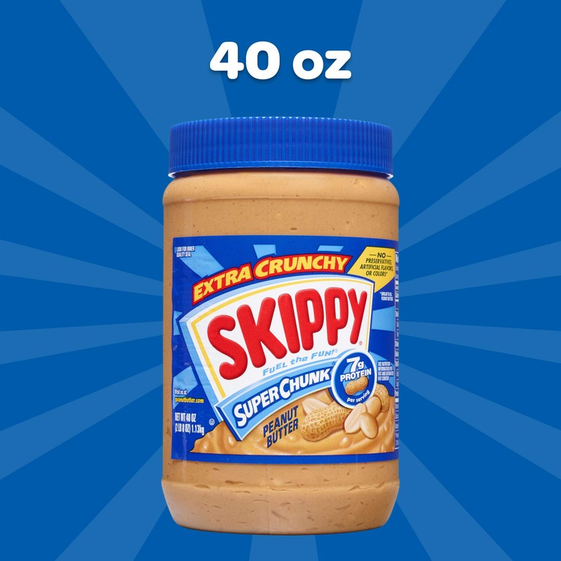 Skippy Peanut Butter, Super Chunky, 80 oz (2 ct)