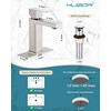KUZOR Single Hole Bathroom Faucet, 1-Handle Bathroom Sink Faucet with
