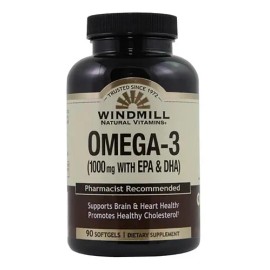 Omega 3 1000mg Con Epa Dha Windmill 90 Softgels Omega 3 Sabor Sin sabor                                                                               