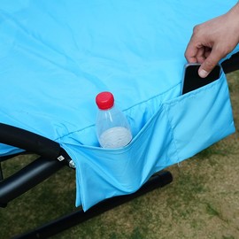 YAQSFGRZ Hanging Lounge Chair Replacement Cushion and Umbrella Set – Rust Color, Quick-Dry, Fade-Resistant, Weatherproof Outdoor Set with High-Density Foam (Blue)