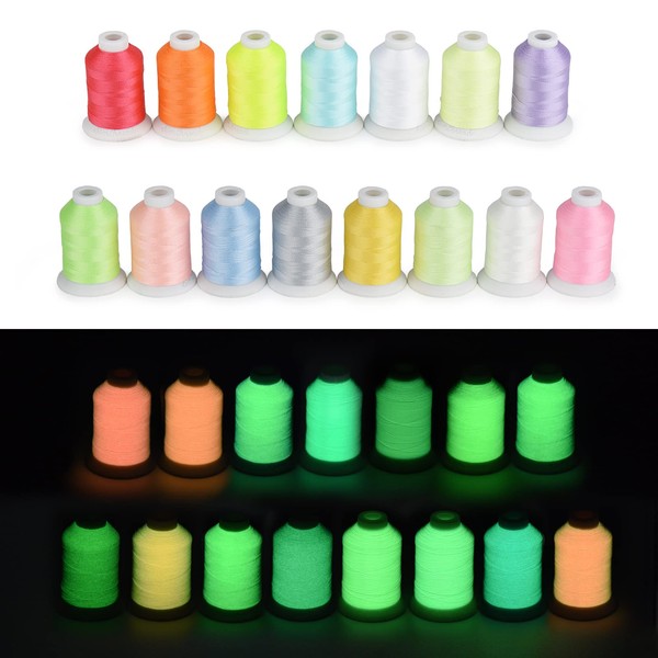 Simthread Embroidery Machine Thread Glow in The Dark Thread 550Y