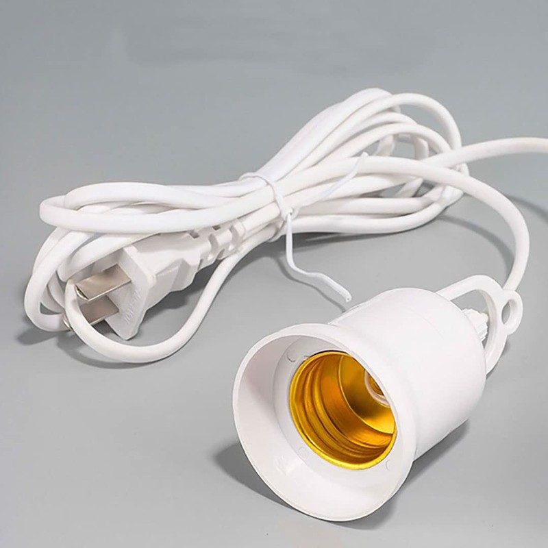 WPJCS Light Bulb Cord with Plug, Plug in Light Socket,