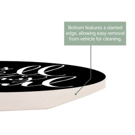 Well with My Soul Midnight Black 2.75 x 2.75 Ceramic Car Coasters Pack of 2