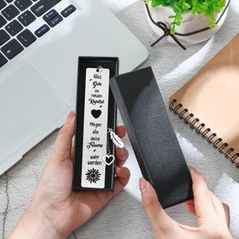 Tenare Metal Bookmark Happy New Chapter Retirement Gift for Women Men Bookmark with Gift Box Farewell Gift for Colleagues Teachers Educators Retirees Friends