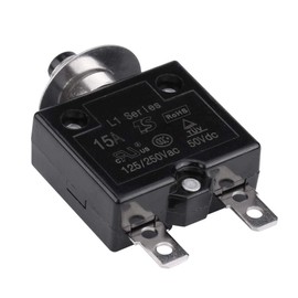 Aramox 15A Thermal Circuit Breaker, Manual Reset Push Button Switch, Over Current Overload Protector