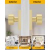 Goldenwarm Gold Dummy Door Knob, Zinc-Alloy Brushed Gold Heavy Duty